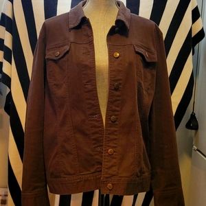 Denver Hayes Sz Large brown denim jacket